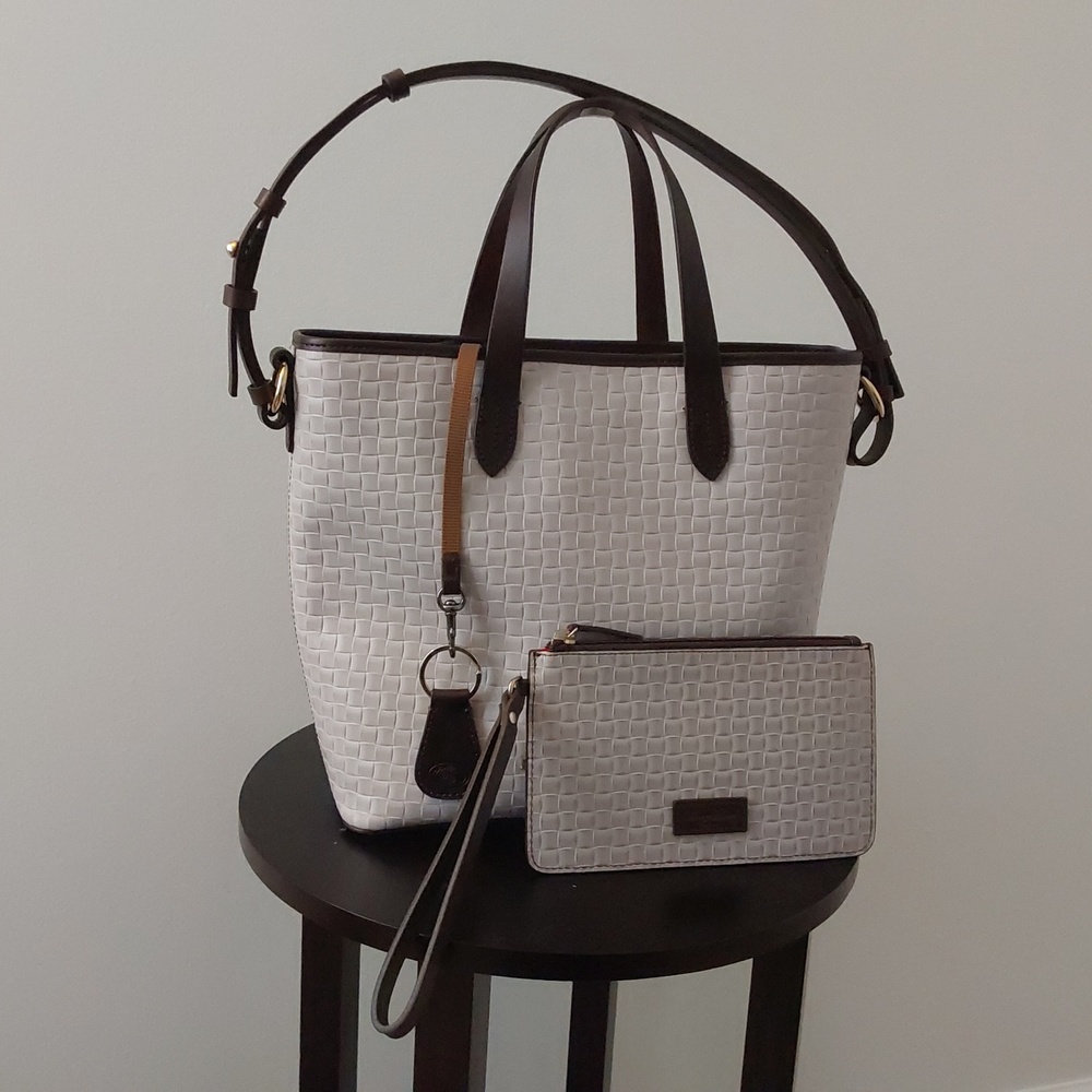 Dooney & Bourke Embossed Leather Shopper w/Accessories